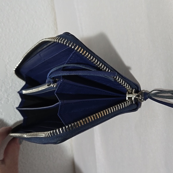 Balenciaga Papier Continental Zip Around Wallet Indigo Blue - Picture 9 of 12